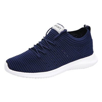 

2019 shoes men Pure color fashion Mens Summer Mesh Breathable Sneakers Lace-Up Lightweight sneakers Casual Shoes