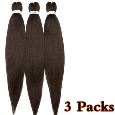

3 Packs Pre-stretched Braiding Hair Professional Itch Free Synthetic Fiber Corchet Braids Yaki Texture Hair Extensions EZ Braid
