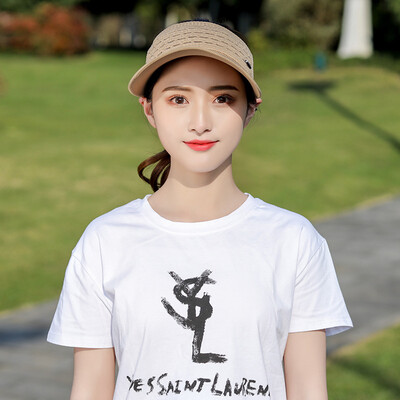

Empty Hat Womens Spring&Summer Leisure Korean version of Joker Sweet Letter Baseball Hat Knitted Hat Hat Outdoor Sun Hat