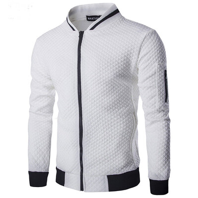 

SUNSIOM Mens Winter Zip up Slim Collar Jacket Tops Long Sleeve Casual Coat Outerwear