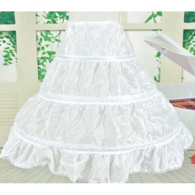 

Fashion Children White Petticoat 3 Hoop 1 Layer Flower Girls Layered Petticoat Kids Ruffles Underskirt Slip Crinoline