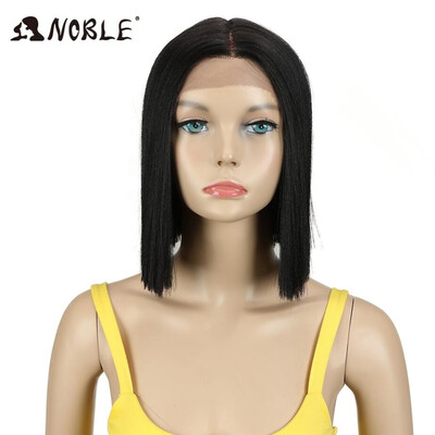 

Noble Hair Lace Wig 10 Inch 1B Color Short Straight Wigs For Black Women Synthetic Wigs Hair Lace Front ombre blonde Wig