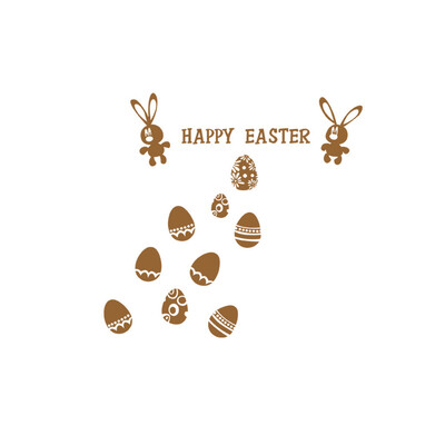 

Toponeto Wall Stickers Decor Happy Easter Wall Sticker Removable Art Home DIY Decals