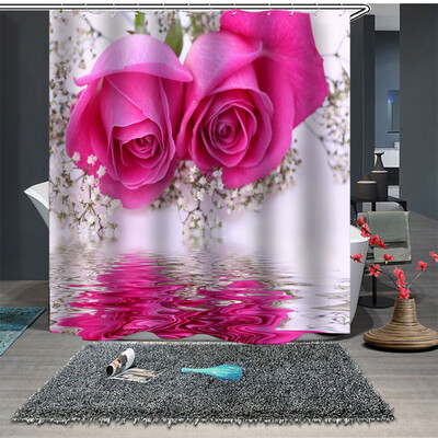 

〖Follure〗Popular Waterproof Shower Curtain With 12 Hooks Printed Bathroom 180x180cm