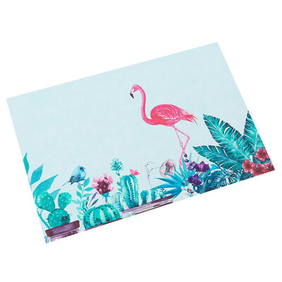 

Tableware Waterproof Flamingo Placemat Dining Table Mats Disc Bowl Slip-resistant Creative Printed Kitchen Dining Pads Mat 45x30cm