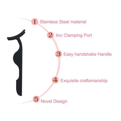 

HUAPAN False Tweezers Fake Eye Lash Applicator Eyelash Extension Clamp