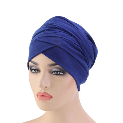 

Women Muslim Velvet Long Tail Cap Scarf Head Shawls Warp Turban Scaves Hat