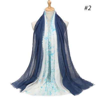 

Spring&Autumn New Foreign Trade Europe&America Fashion Bird Floral Pattern Wild Art Fresh Cotton Scarf Scarf Shawl