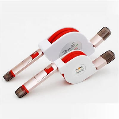 

Retractable Charge Cable 2-in-1 Micro USB Lightning Charging And Syncing Cable