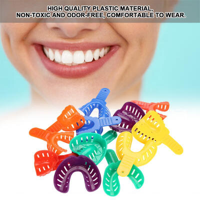 

Greensen 12pcsSet Dental Plastic Teeth Brace Tray Tooth Support Oral Tools