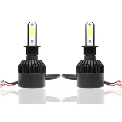 

H3 S2B 2PCS Led Cob LED Chip Car Headlamp 36W 6000k White Light 8000LM Car Bulb Fog Light Black