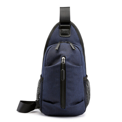 

2019 new fashion mens chest bag casual waterproof Oxford cloth Messenger bag