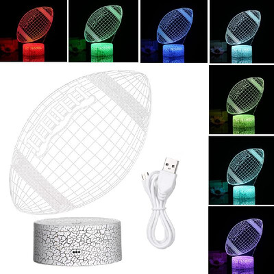 

3D Helmet Night Light 3D Led Illusion Lamp 37 Colors Changing Lights Bedside Table Desk Lamp with Touching Control for Kids Gifts