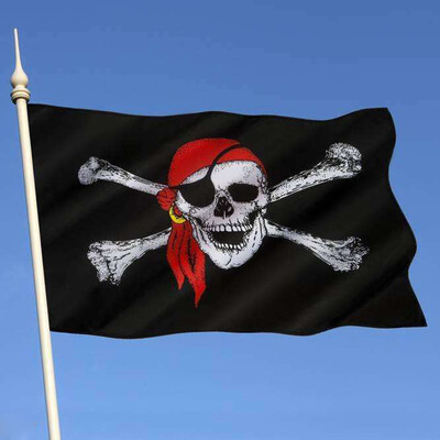 

Gobestart Pirate Flag 3x5 ft Calico Flag Balloween Jolly Roger Skull Flag Polyester Banne