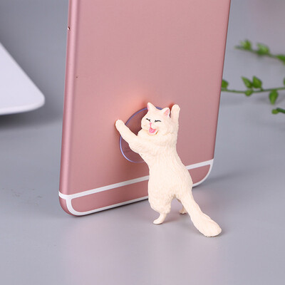 

Suitable For Most Of The Smart Phone Holder White Mobile Phone Holder Animal Support Suction Cup Bracket