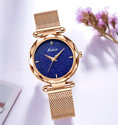 

BIDEN Biden female watch vibrato with the same magnet magnet Milan mesh with waterproof star ladies quartz watch