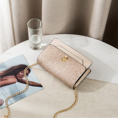 

In summer ins young ladies tide Korean version of Joker chic chain fashion shoulder Messenger bag