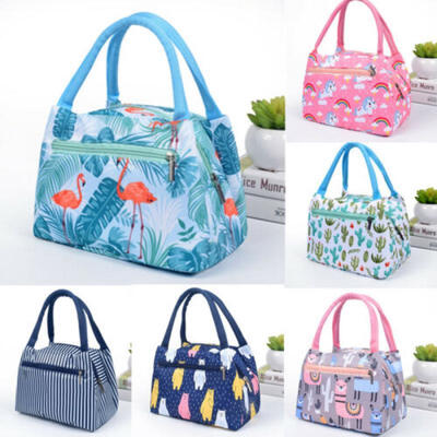 

Adult Kids Lunch Bag Reusable School Cartoon Flamingo Insulated Waterproof Bag