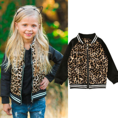 

Toddler Kid Baby Girl Clothes Warm Leopard Print Outerwear Kids Winter Coat 2-7Y