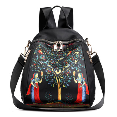 

Oxford double shoulder bag summer fashion nylon small backpack canvas printing oblique shoulder bag
