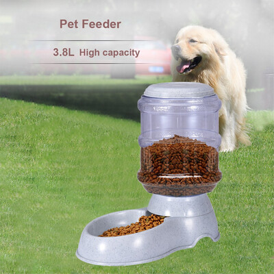 

Gobestart Pet Cat Dog Automatic Feeders Dispenser Automatic Gravity Feeders Bottle Stand