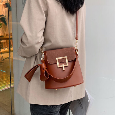

Advanced sense bag retro bucket bag handbags new 2019 new fashion handbags wild ins Messenger bag
