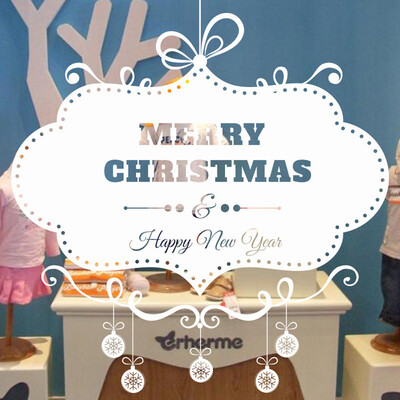 

Tailored Merry Christmas Background Wall Decoration Removable Wall Stickers