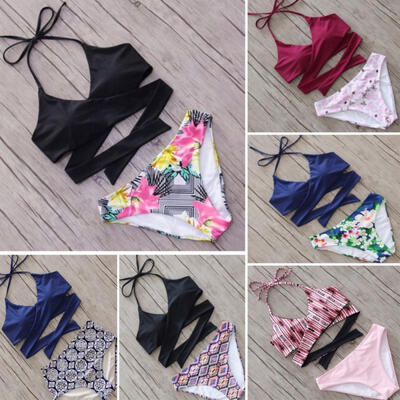 

Women&39s Bandage Bikini Set Push-up Padded Brazilian Triangle Swimsuit Swimwear