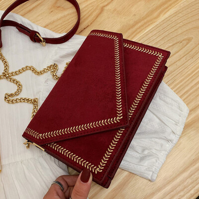 

North bag bag women 2019 summer new Korean embroidered shoulder bag fashion texture chain slung small square bag