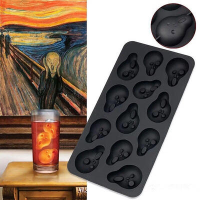 

Skull Shape 3D Ice Cube Mold Maker Bar Party Silicone Trays Chocolate Mould Tool