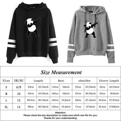 

2019 Women New Hoodie Cute Panda Printed Hooded Hoodie Funny Graphic Pullover Sweatshirt