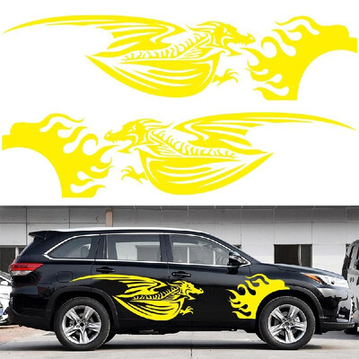 

1Pair Car Sticker Dragon Decal Side Door Stripes Sticker Racing Decals