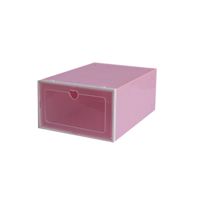 

Gobestart 1PC Foldable Clear Shoes Storage Box Plastic Stackable Shoe Organizer