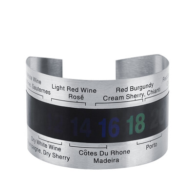 

Greensen Stainless Steel Wine LCD Thermometer Bottle Beer Red Wines Bracelet Temperature Sensor