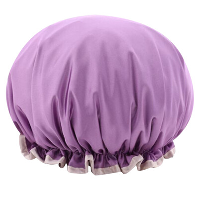

〖Follure〗Double Waterproof Shower Cap Adult Womens Kitchen Smoke-proof Cap Bath Cap