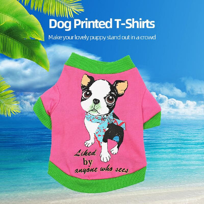 

Pet Clothes Dog Shirts Dog T-Shirts Printed Pet Vest Shirt Pet Spring Summer Clothes for Small Dogs Cats