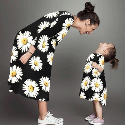 

New Family Dresses Mother Daughter Matching Summer Baby Girl Dress Parentage skirt