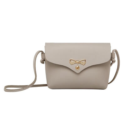 

Simple Casual Flap Shoulder Bags Women Bowknot Pure Mini Messenger Handbags