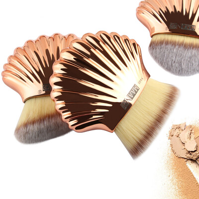 

Toponeto MAANGE 3PC Beautiful Shell Type Foundation Cosmetic Brush Rose Gold Brown brush