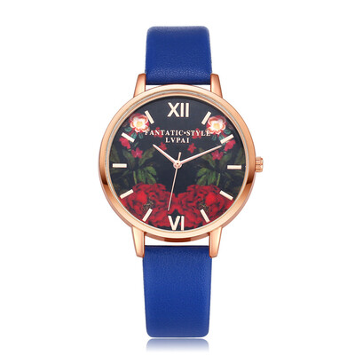 

Lvpai Brand New Rose Gold Roman Numerals Women Watches Brand Luxury Round Fashion Popular Wristwatch Female Quartz Watch 233