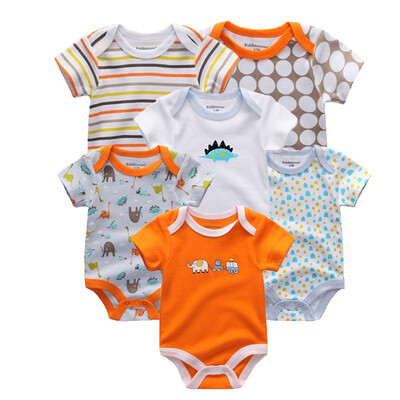 

Kiddiezoom 6PCS Baby Girls Clothes Bodysuits Cotton 0-12M Sleepwear For Babies Baby Boys Clothes Rompers Jumpsuit Infant Newborn