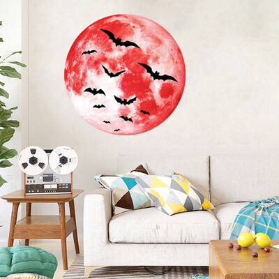 

〖Follure〗Creative Luminous Moon-shadow Wall Sticker Halloween Decoration Sticker Bat