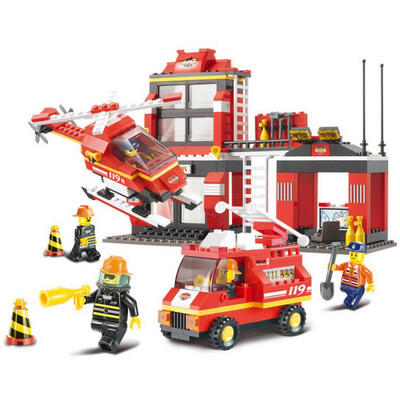 

Little Luban Building Block 0225 Fire Center 119 Emergency Dispatch Children Jigsaw Puzzle Assembled Toys
