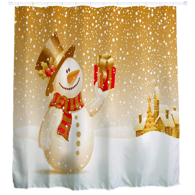 

Tailored Christmas Kids Waterproof Polyester Bathroom Shower Curtain Decor With Hooks A