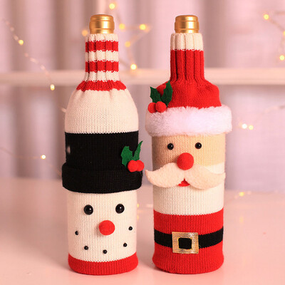 

Siaonvr Wine Bottle Cover Snowman Stocking Christmas Gift Bags Xmas Sack Packing Present