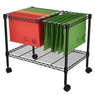 

Single Tier Metal Rolling Mobile File Cart 236 x 126 x 18" Office Supplies