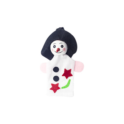 

Toponeto Christmas Childrens Fabric Christmas Finger Doll Wood Santa Claus Finger Doll