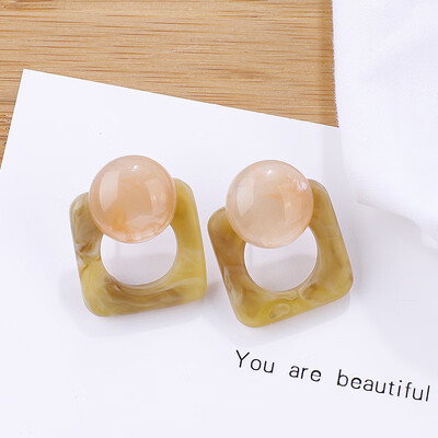 

Flashbuy Acrylic Geometric Dangle Earrings For Women Korean Resin Earrings Exaggeration Simple Trend Fashion Jewelry Earrings