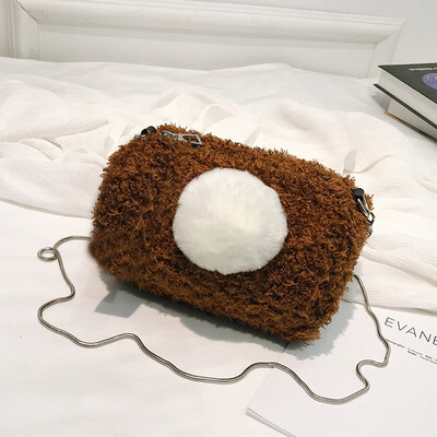 

Tailored Womens New Faux Fur Coat Shoulder Messenger Bag Fashion Clutch Handbag