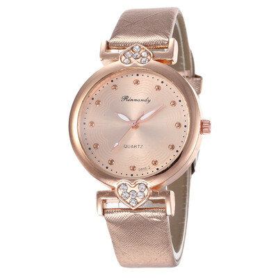 

Summer popular peach heart diamond fashion wild ladies watch simple student watch